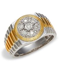 Effy - Two-tone Sterling Silver & 0.23 Diamond Ring - Lyst