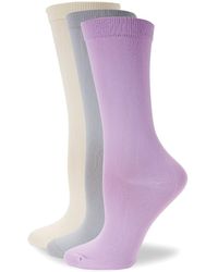 Hue 3-pair Sleek Sock Set - Purple
