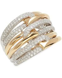 Effy - 14k Two-tone Gold & 0.64 Tcw Diamond Ring - Lyst