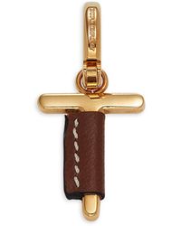 Burberry Leather-wrapped T Letter Charm Enhancer - Multicolour
