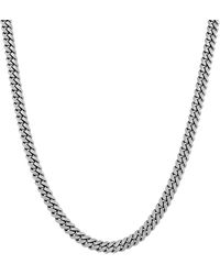 Saks Fifth Avenue Stainless Steel Cuban Chain Necklace - Metallic