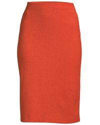 Calvin Klein Textured Pencil Skirt - Natural