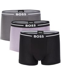 BOSS - 3-pack Logo Boxer Briefs - Lyst
