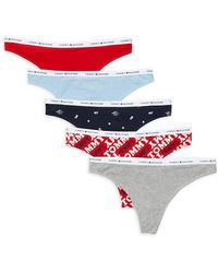 Tommy Hilfiger Womens Sporty Band Cotton Stretch Thong Underwear Panty Multipack and Singles 