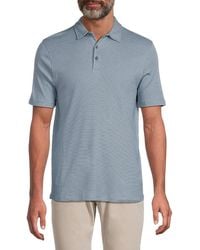 Kenneth Cole - Textured Cotton-Blend Polo Shirt - Lyst