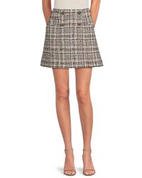 Ba&sh - Texas Plaid Wool Blend Mini Skirt - Lyst