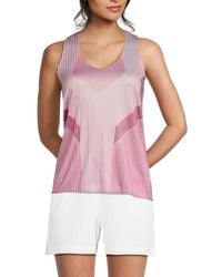 K-swiss - Racerback Pleated Tank Top - Lyst