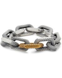 Ambush Ambush Sterling Silver & Goldtone Textured Link Chain Bracelet - Metallic