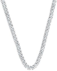 Badgley Mischka - 14K, 15.10 Tcw Lab-Grown Diamond Tennis Necklace - Lyst