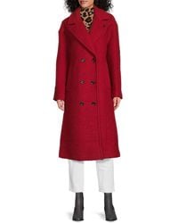Karl Lagerfeld - Double-Breasted Wool-Blend Coat - Lyst