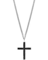 Effy Sterling Silver Cross Pendant Chain Necklace - Metallic