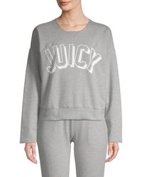Juicy Couture Graphic Heathered Pullover - Gray