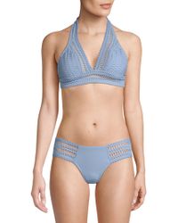 Robin Piccone Sophia Halter Bikini Top - Blue