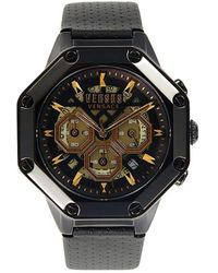 Versus - Stainless Steel & Leather-Strap Chronograph Watch - Lyst