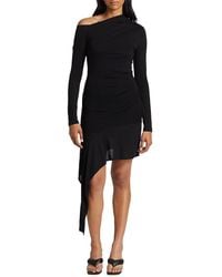 Helmut Lang - Scala Draped Asymmetric Mini Dress - Lyst