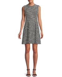 Calvin Klein - Wool Blend Sheath Mini Dress - Lyst