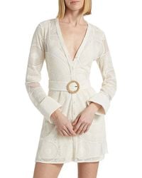 Ramy Brook - Teresa Embroidered Belted Minidress - Lyst