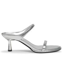 Marc Fisher - Alonde 60Mm Leather Double-Strap Heeled Sandals - Lyst