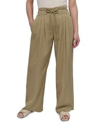 DKNY - Rope Tie Pleated Wide-Leg Pants - Lyst
