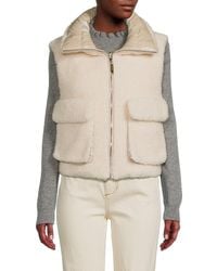 Belle Fare - Faux Shearling Reversible Vest - Lyst