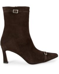 Bruno Magli - Addison 60mm Suede Stiletto Heel Ankle Boots - Lyst