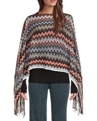 Missoni - Wave Wool Blend Poncho - Lyst