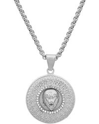 Anthony Jacobs - 18k Goldplated Stainless Steel & Simulated Diamond Regal Lion Head Pendant Necklace - Lyst