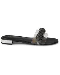 BCBGeneration Darli Embellished Flat Sandals - Black
