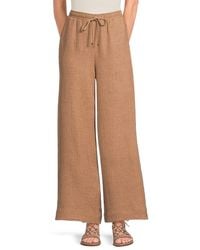Max Studio - Textured Wide-Leg Pants - Lyst