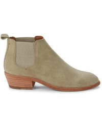 Frye Carson Suede Chelsea Boots - Natural