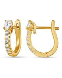 Saks Fifth Avenue - 14K & 0.50 Tcw Lab-Grown Diamond Earrings - Lyst