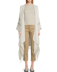 Brunello Cucinelli - Striped Linen Cape - Lyst