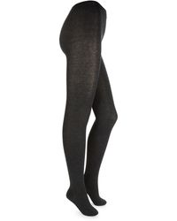 Hue High-waist Cotton-blend Sweater Tights - Black
