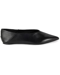 Saks Fifth Avenue - Collapsible Leather Flat Pumps - Lyst