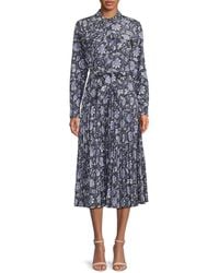 10 Crosby Derek Lam - Kenza Tie-Waist Floral A-Line Midi-Dress - Lyst
