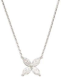 Saks Fifth Avenue - 14k White Gold & 1.20 Tcw Lab Grown Diamond Pendant Necklace - Lyst