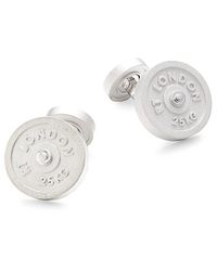 Tateossian - Rhodium Plated Cufflinks - Lyst