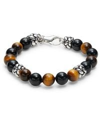 Effy - Sterling Silver, Tiger Eye & Onyx Bracelet - Lyst