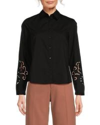 Saks Fifth Avenue - Ladder Lace Button Down Shirt - Lyst