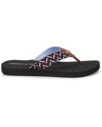 Tommy Hilfiger - Casry Printed Thong Sandals - Lyst