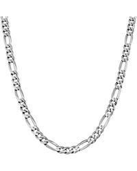 Saks Fifth Avenue Sterling Silver Figaro Chain Necklace - Metallic