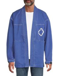 Marcelo Burlon - Open Front Denim Jacket - Lyst