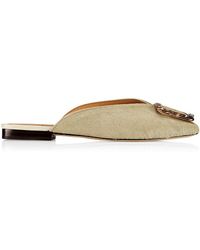 Sam Edelman Lavina Leather Buckle Mules in Ivory (White) | Lyst