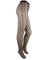 Wolford Tina Fishnet Patterned Tights - Black