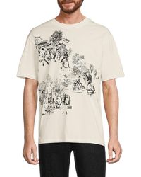HUGO - Doule Graphic Tee - Lyst