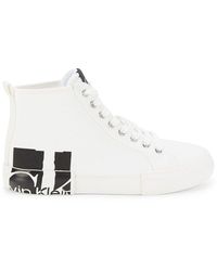 Calvin Klein Fletch Logo High Top Sneakers - White