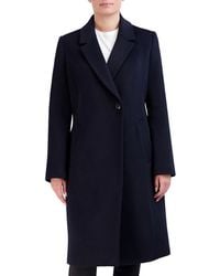 Cole Haan - Double Breasted Wool Blend Coat - Lyst