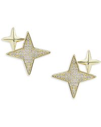 AREA STARS - Crystal Bloom 14K-Dipped & Cubic Zirconia Star Stud Earrings - Lyst