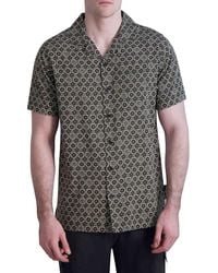 Karl Lagerfeld - Short Sleeve Medallion Camp Shirt - Lyst
