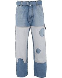 Off-White c/o Virgil Abloh - Meteor Cutout Patch Straight Carpenter Jeans - Lyst
